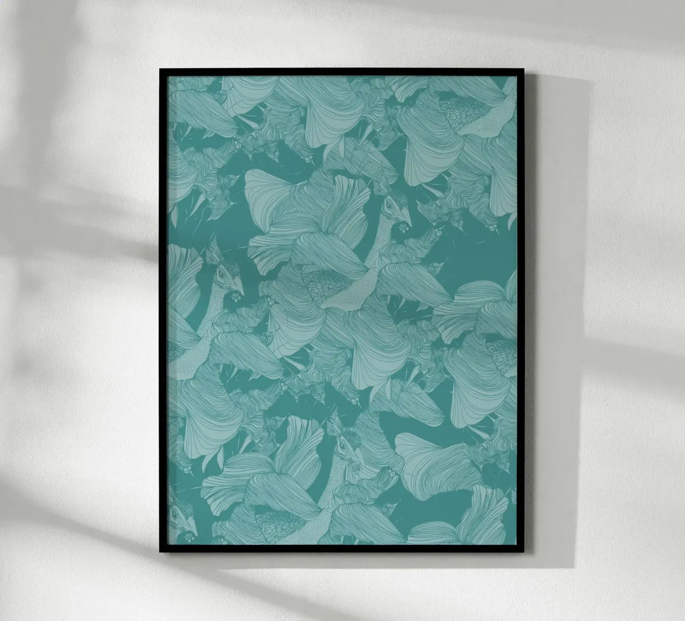 pavoni green poster da Giulio Iurissevich