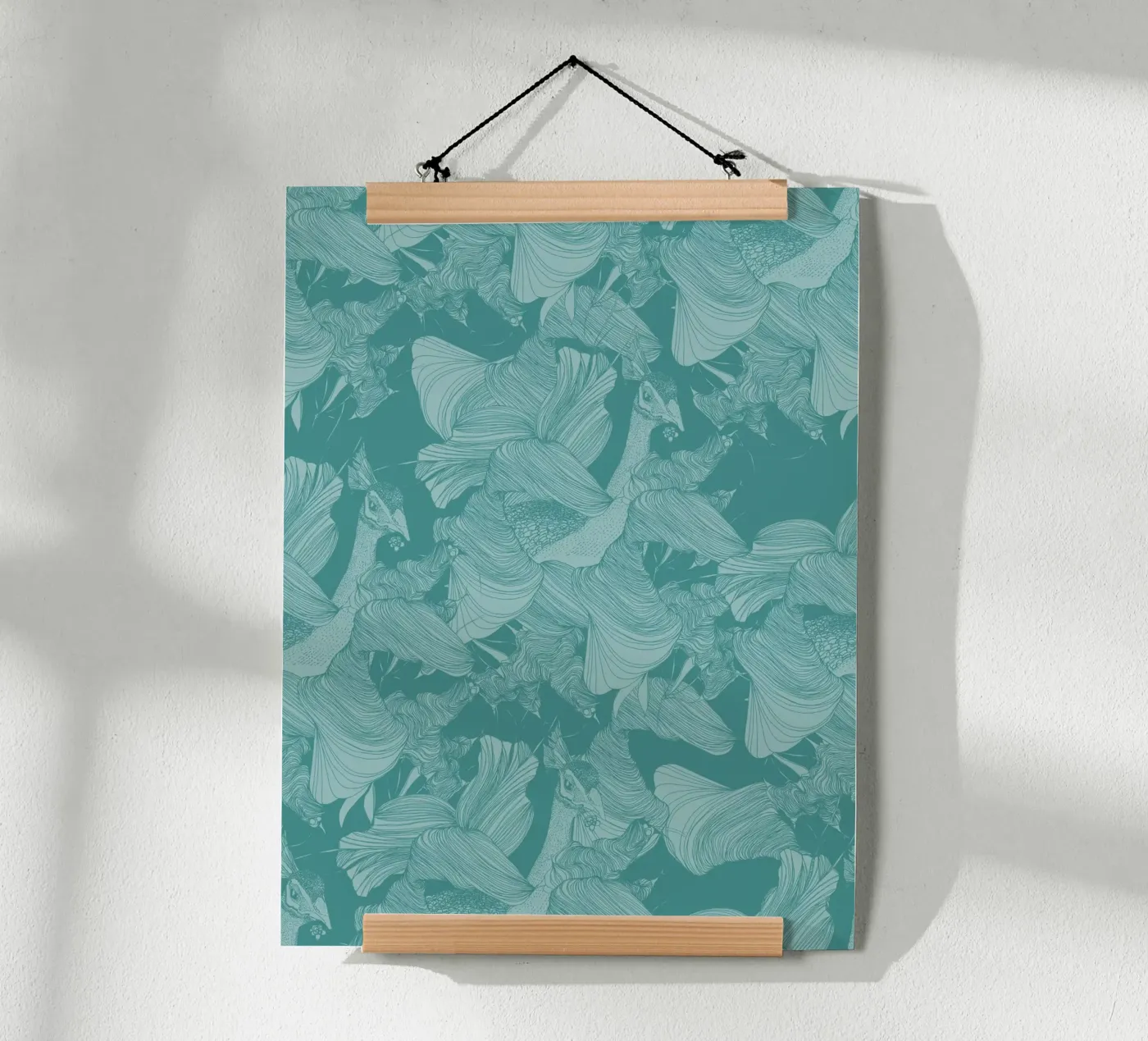 pavoni green poster da Giulio Iurissevich