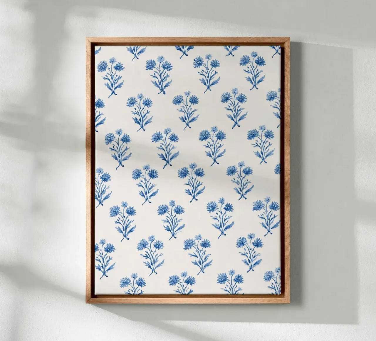 Fiori blu amore tela con Cornice a cassetta da Carinaprint