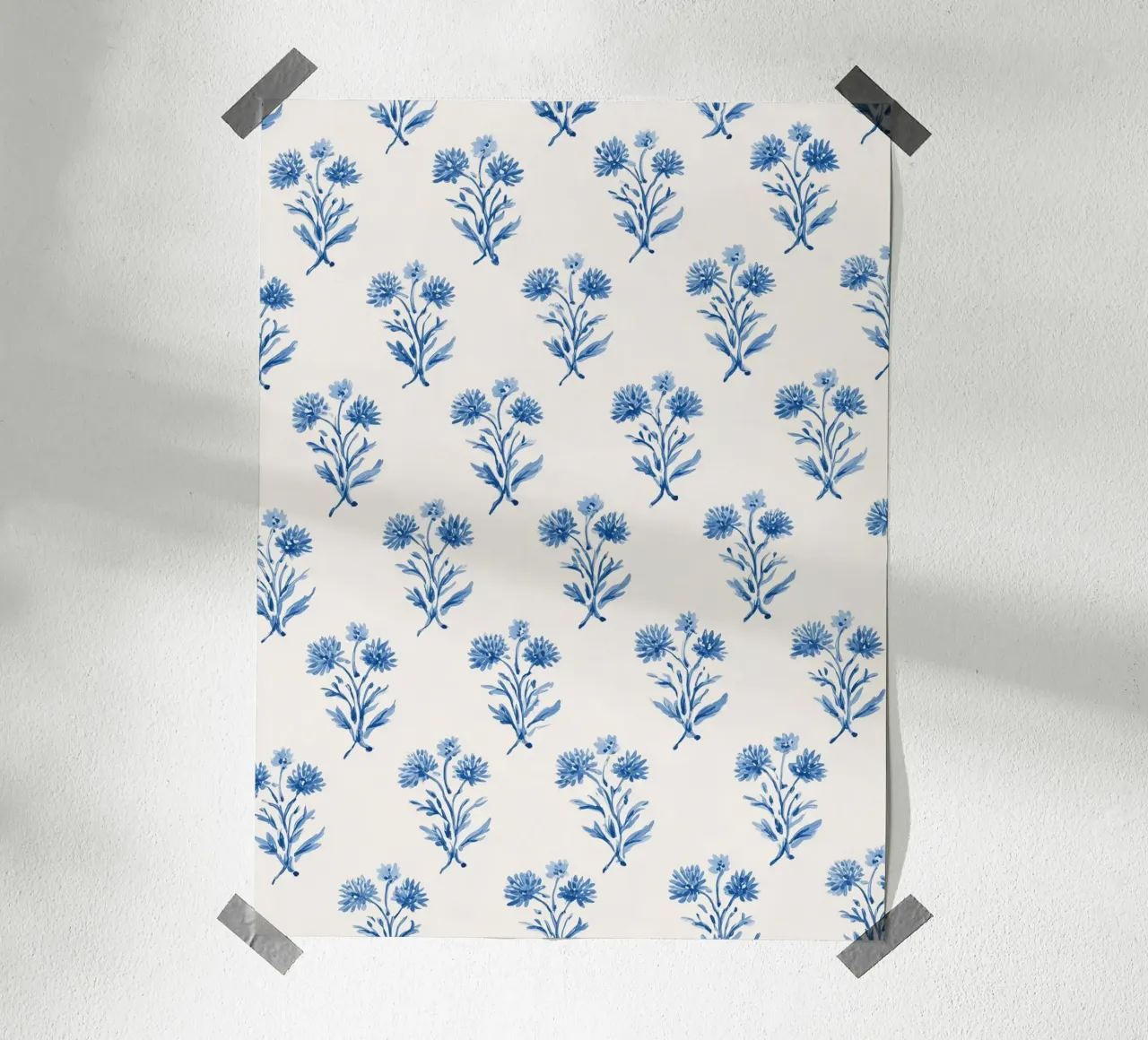 Fiori blu amore poster da Carinaprint