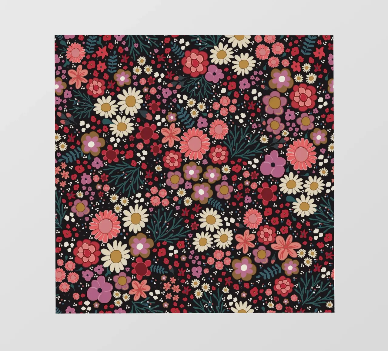 Semplice modello di fiori disegnato a mano pellicola backlit da gulsengunel