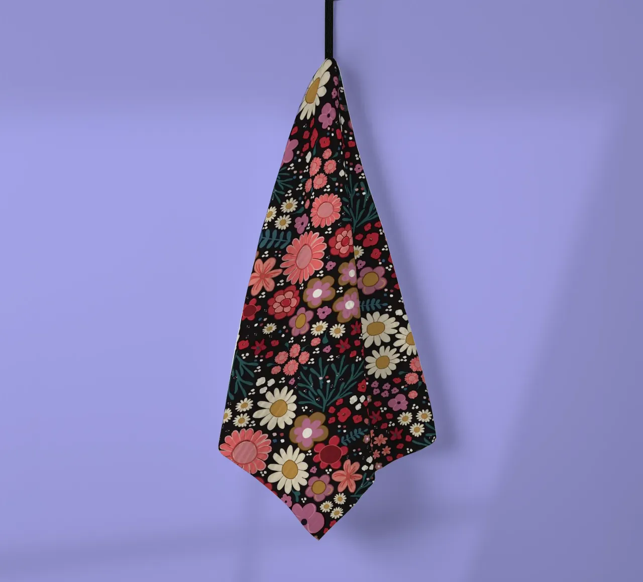 Hand gezeichnet floral Muster minimal Boho botanische Kunst Geschirrtuch von gulsengunel