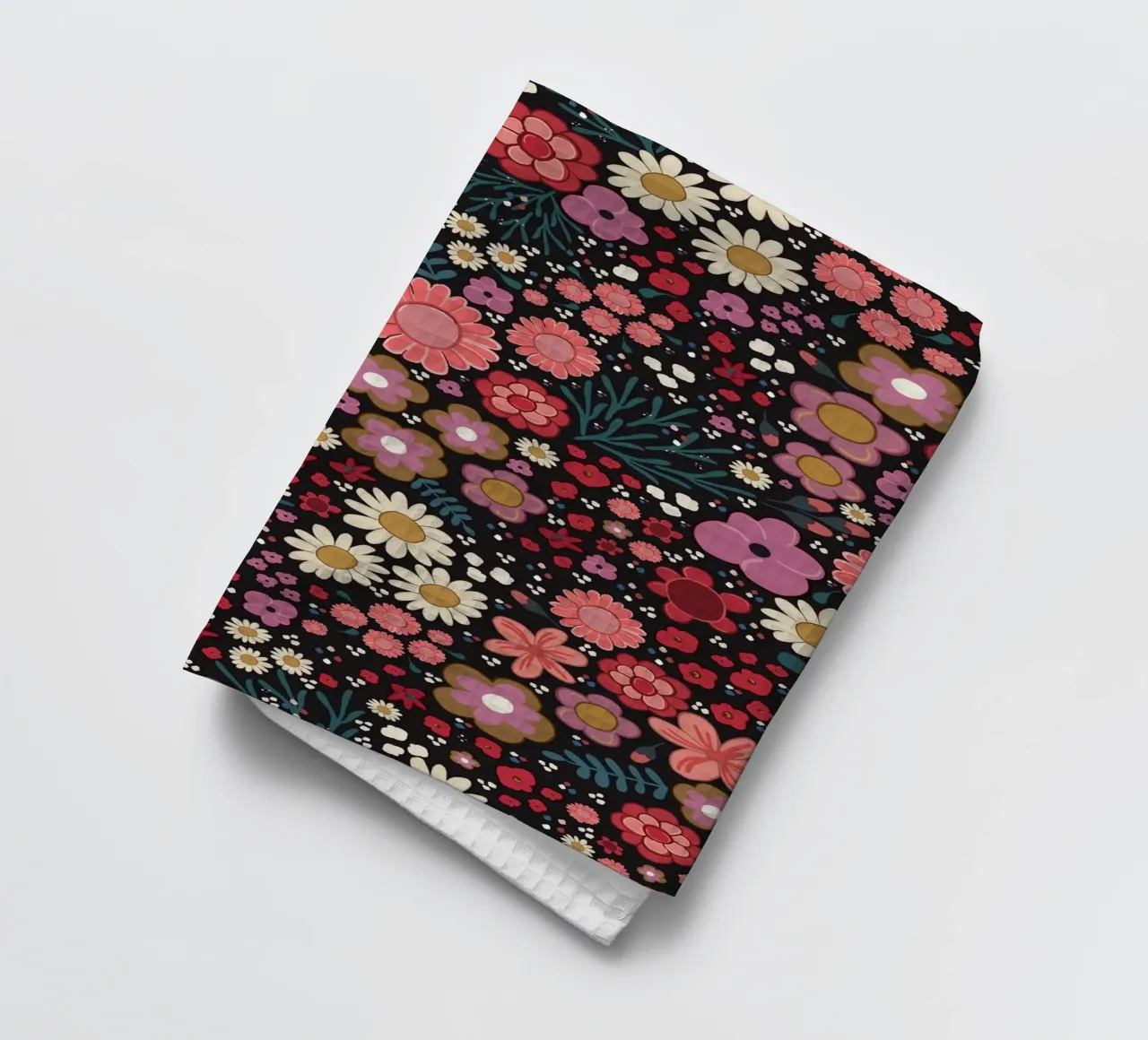 Hand gezeichnet floral Muster minimal Boho botanische Kunst Geschirrtuch von gulsengunel