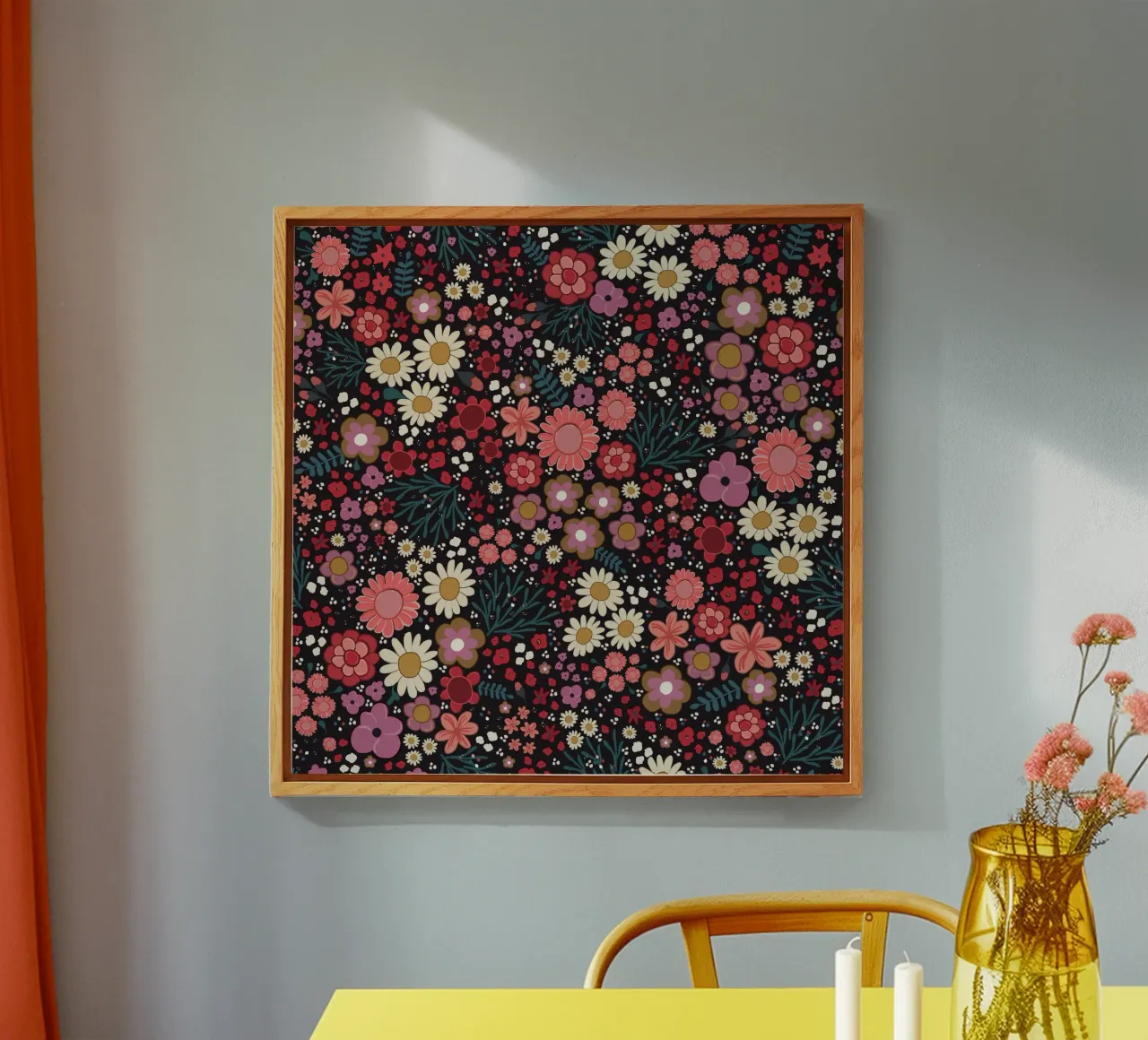 Semplice modello di fiori disegnato a mano plexiglass da gulsengunel