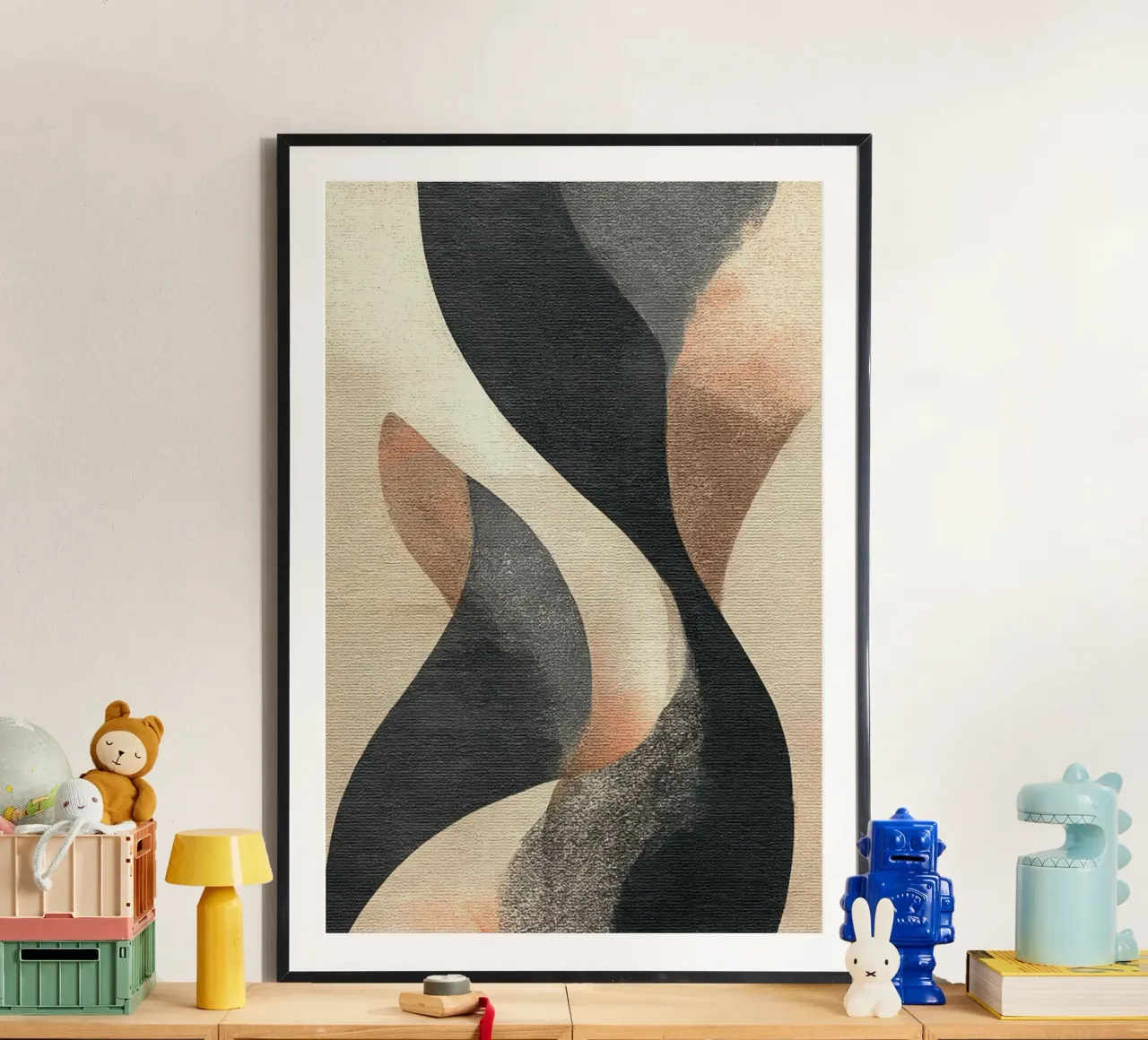 Inner Earth #2 poster con telaio in legno da Papersky