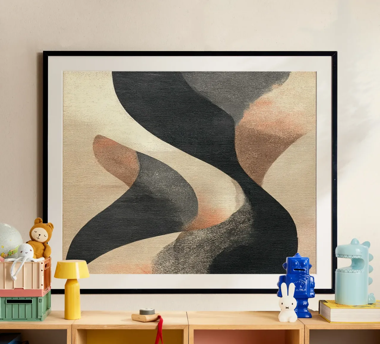 Inner Earth #2 poster con telaio in legno da Papersky