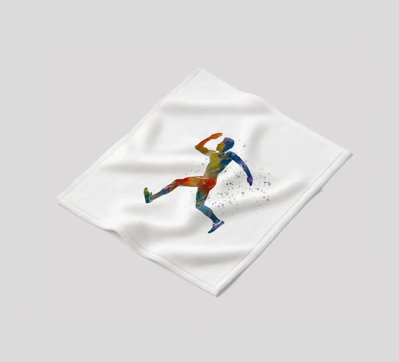 Corridore in acquerello coperta in pile da ⚽ Sports Pulse