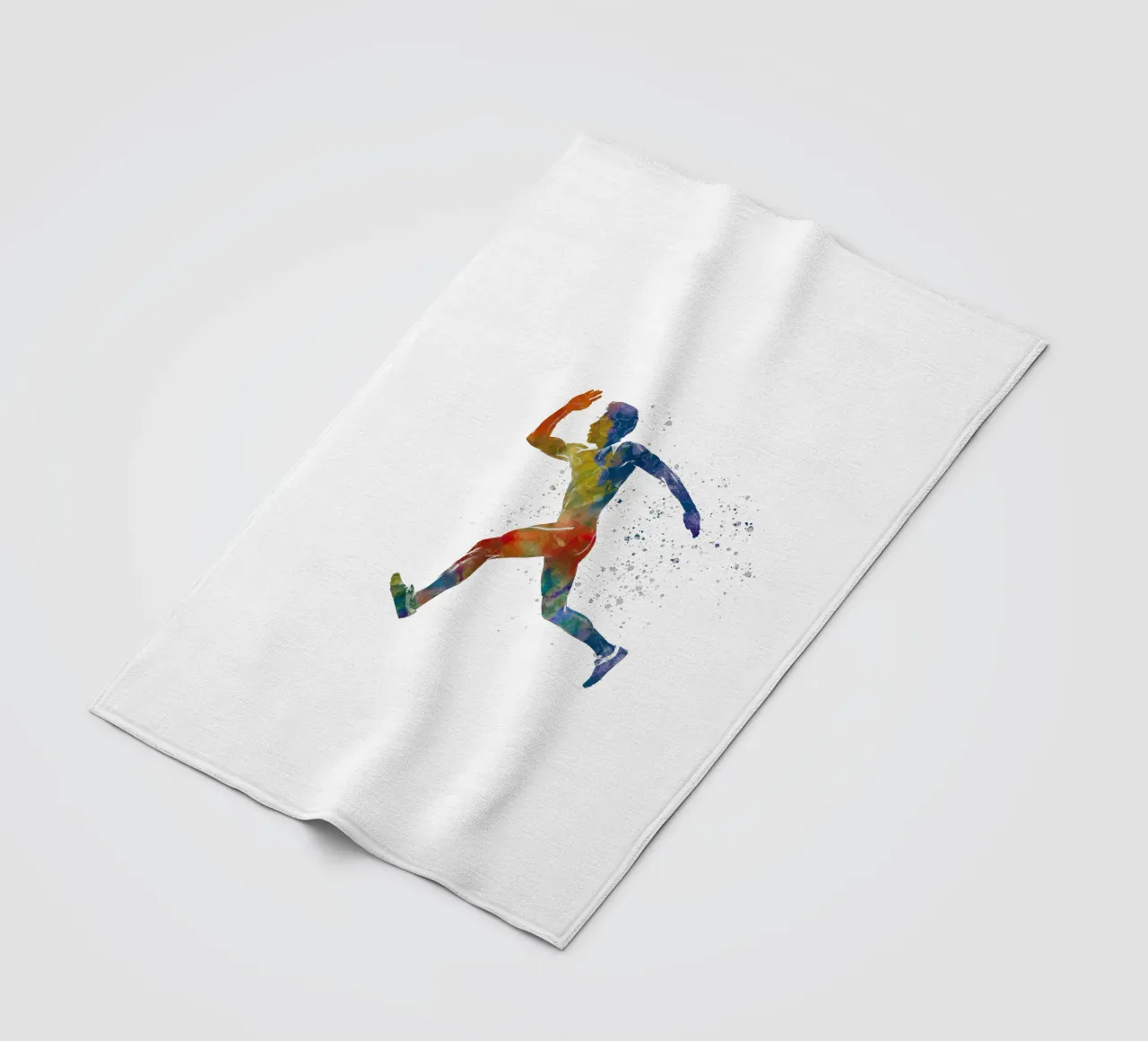 Corridore in acquerello coperta in pile da ⚽ Sports Pulse
