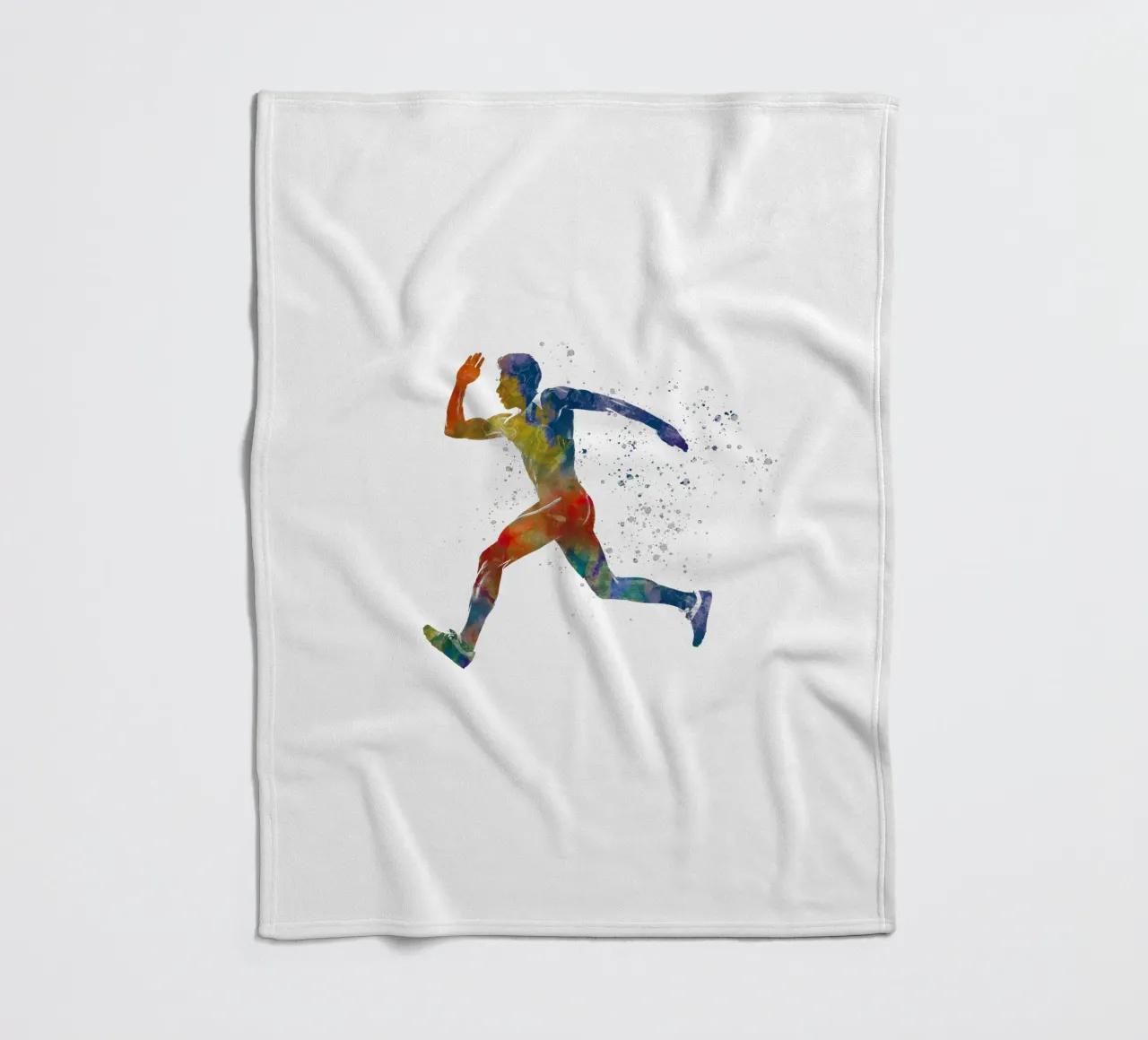 Corridore in acquerello coperta in pile da ⚽ Sports Pulse