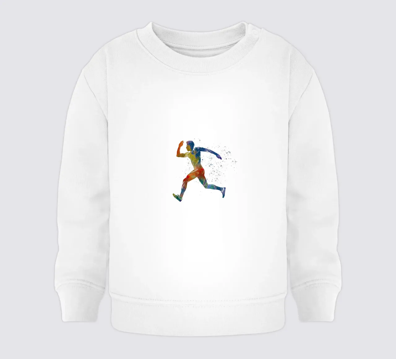Corridore in acquerello felpa neonato da ⚽ Sports Pulse
