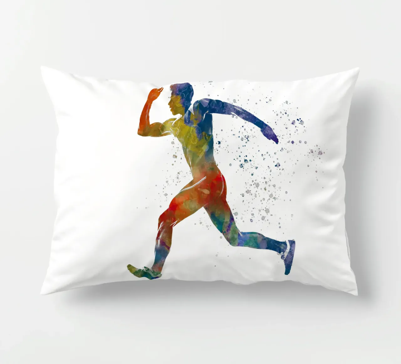 Corridore in acquerello cuscino da ⚽ Sports Pulse