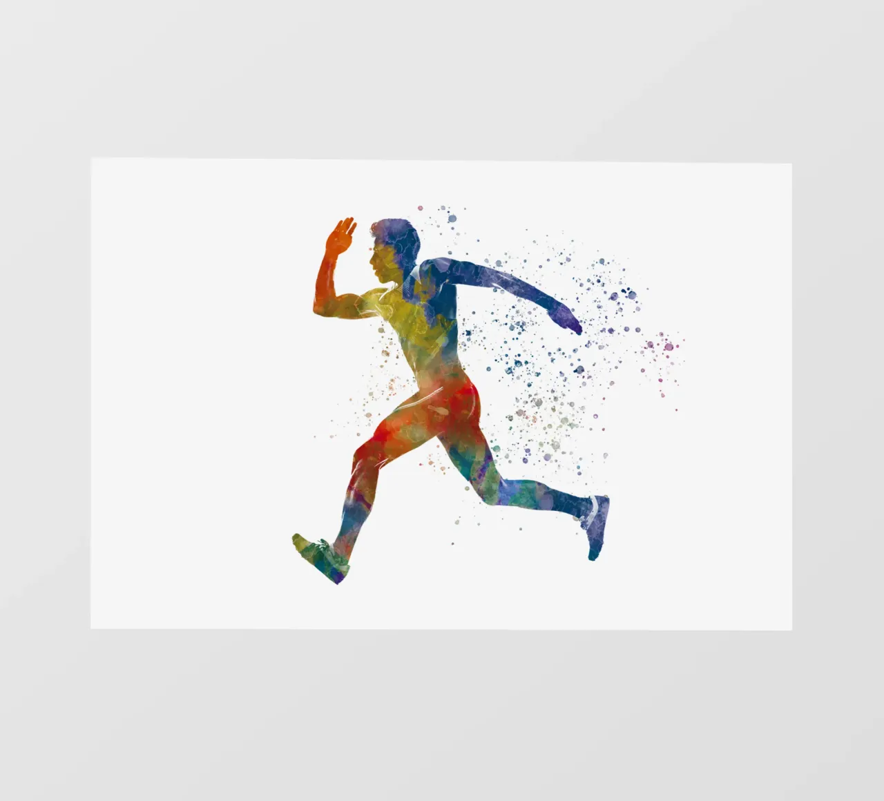 Corridore in acquerello pellicola backlit da ⚽ Sports Pulse