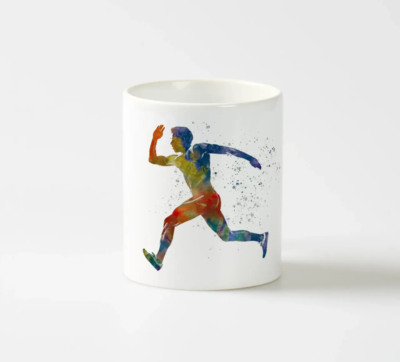 Corridore in acquerello tazza in ceramica da ⚽ Sports Pulse