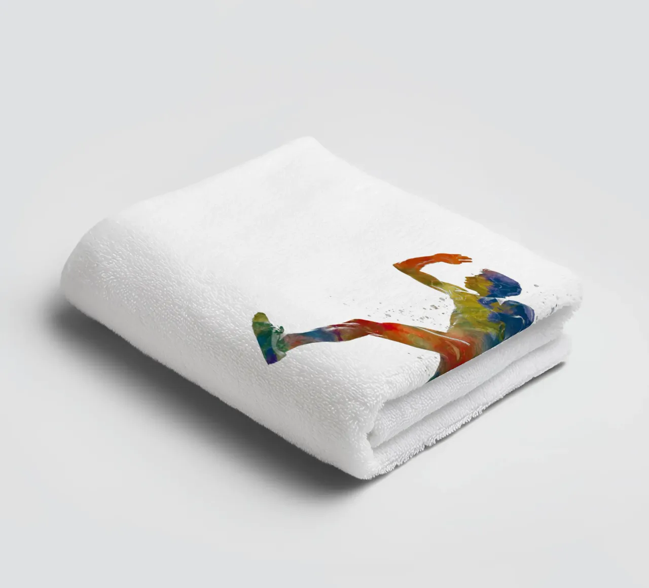 Corridore in acquerello asciugamano da bagno da ⚽ Sports Pulse