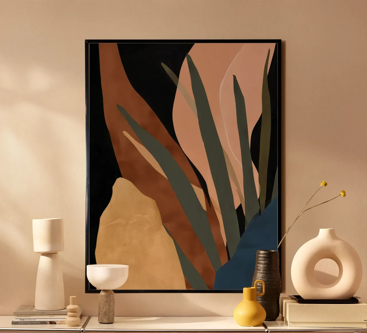 Bloemblaadjes en schaduw 3 poster van Seed & Signal