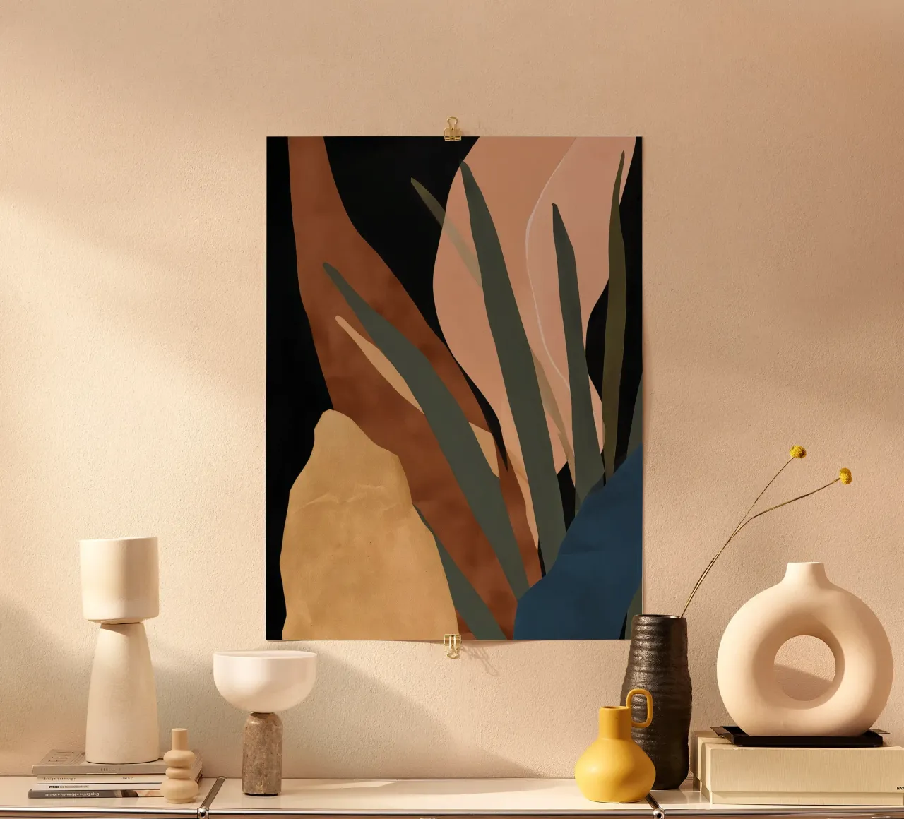Bloemblaadjes en schaduw 3 poster van Seed & Signal
