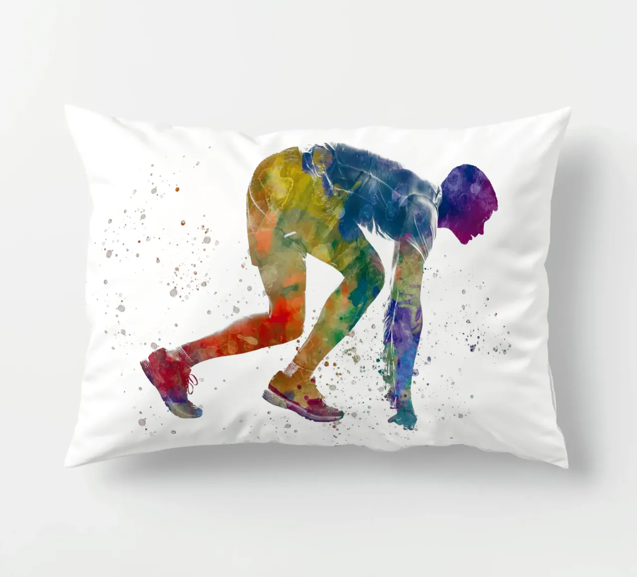 Atleta corridore in acquerello cuscino da ⚽ Sports Pulse
