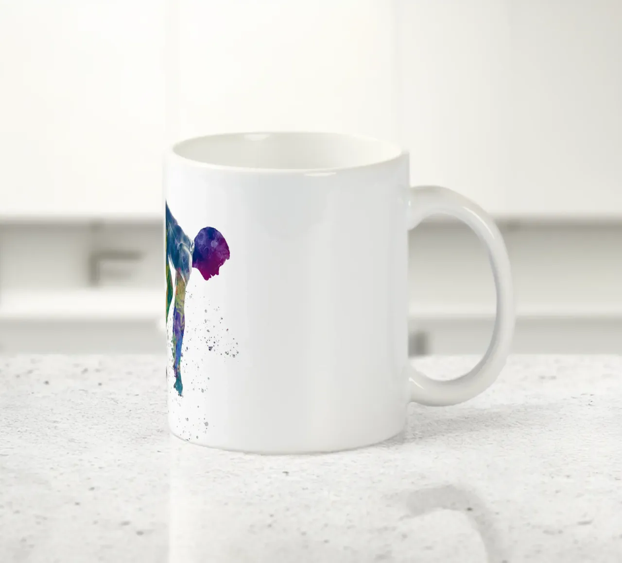 Atleta corridore in acquerello tazza in ceramica da ⚽ Sports Pulse