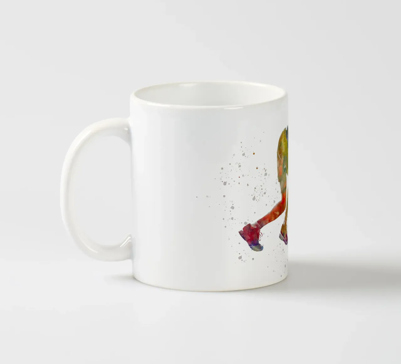 Atleta corridore in acquerello tazza in ceramica da ⚽ Sports Pulse