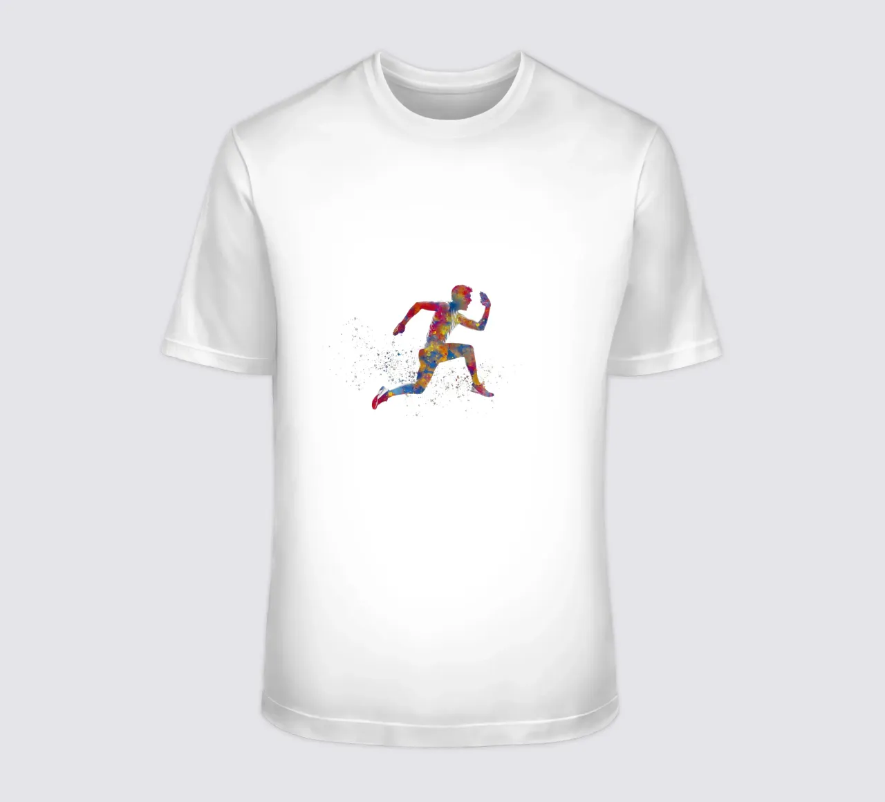 Atleta corridore in acquerello t-shirt da ⚽ Sports Pulse