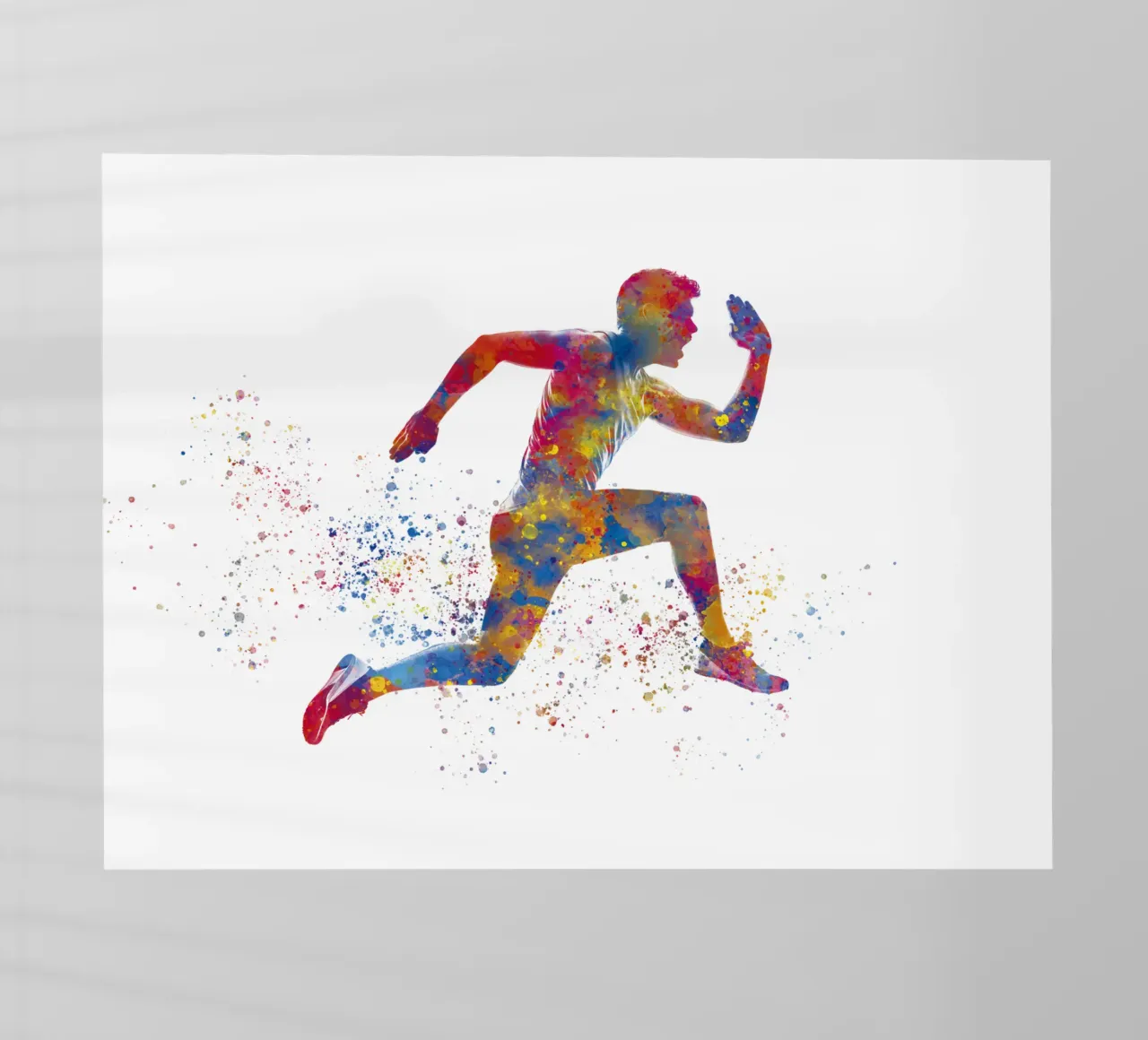 Atleta corridore in acquerello pellicola backlit da ⚽ Sports Pulse