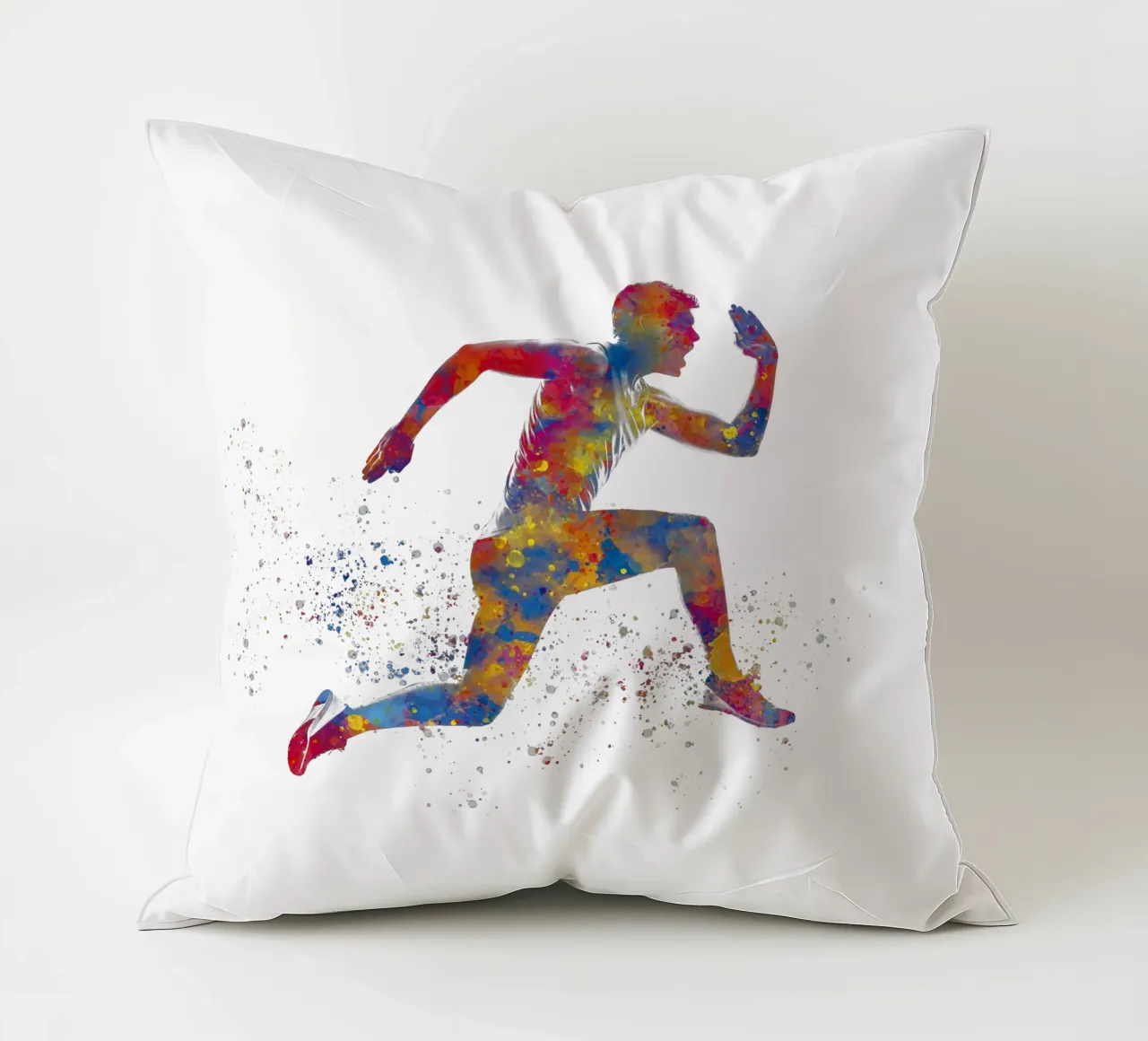 Atleta corridore in acquerello cuscino da ⚽ Sports Pulse