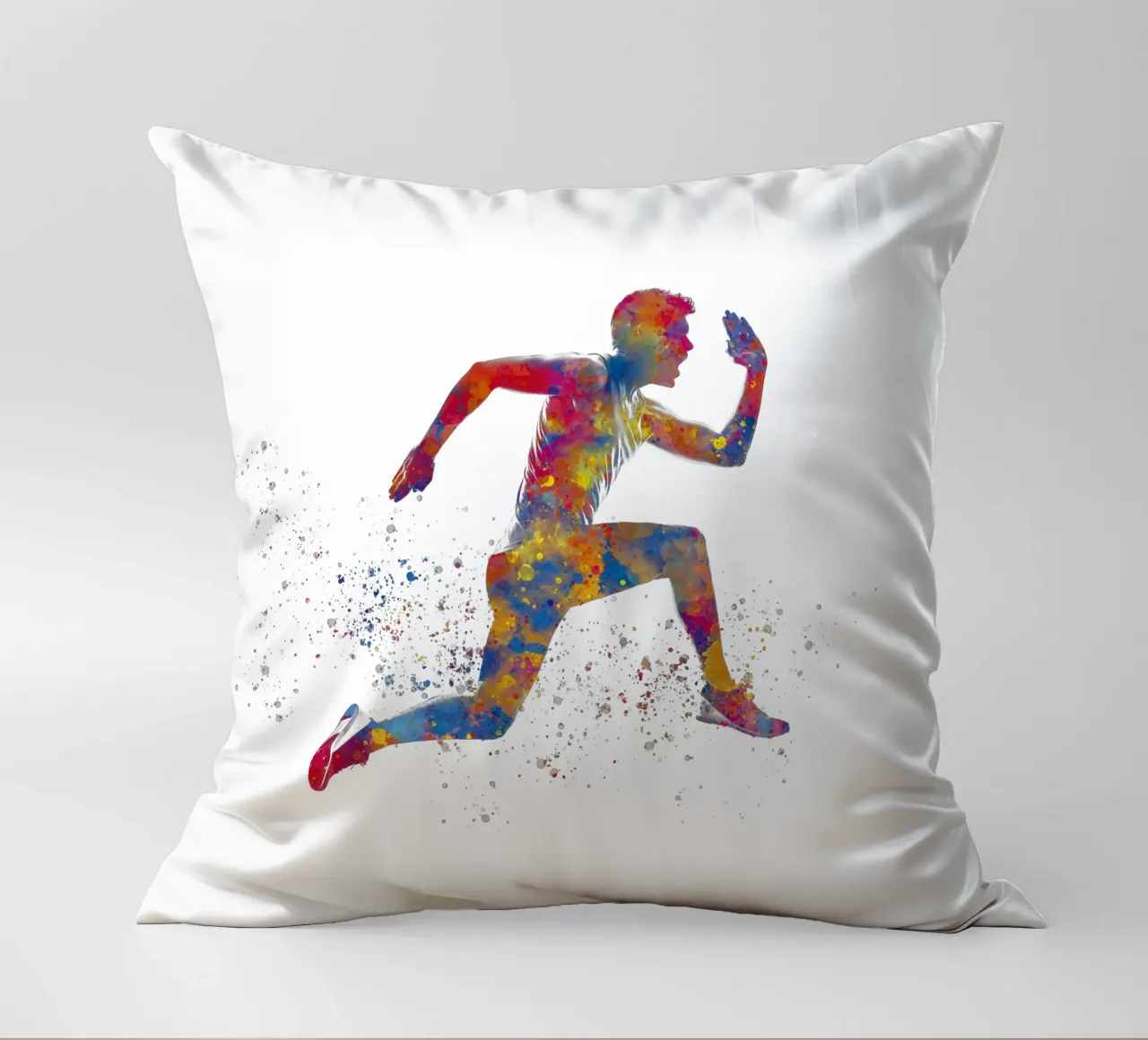 Atleta corridore in acquerello cuscino da ⚽ Sports Pulse