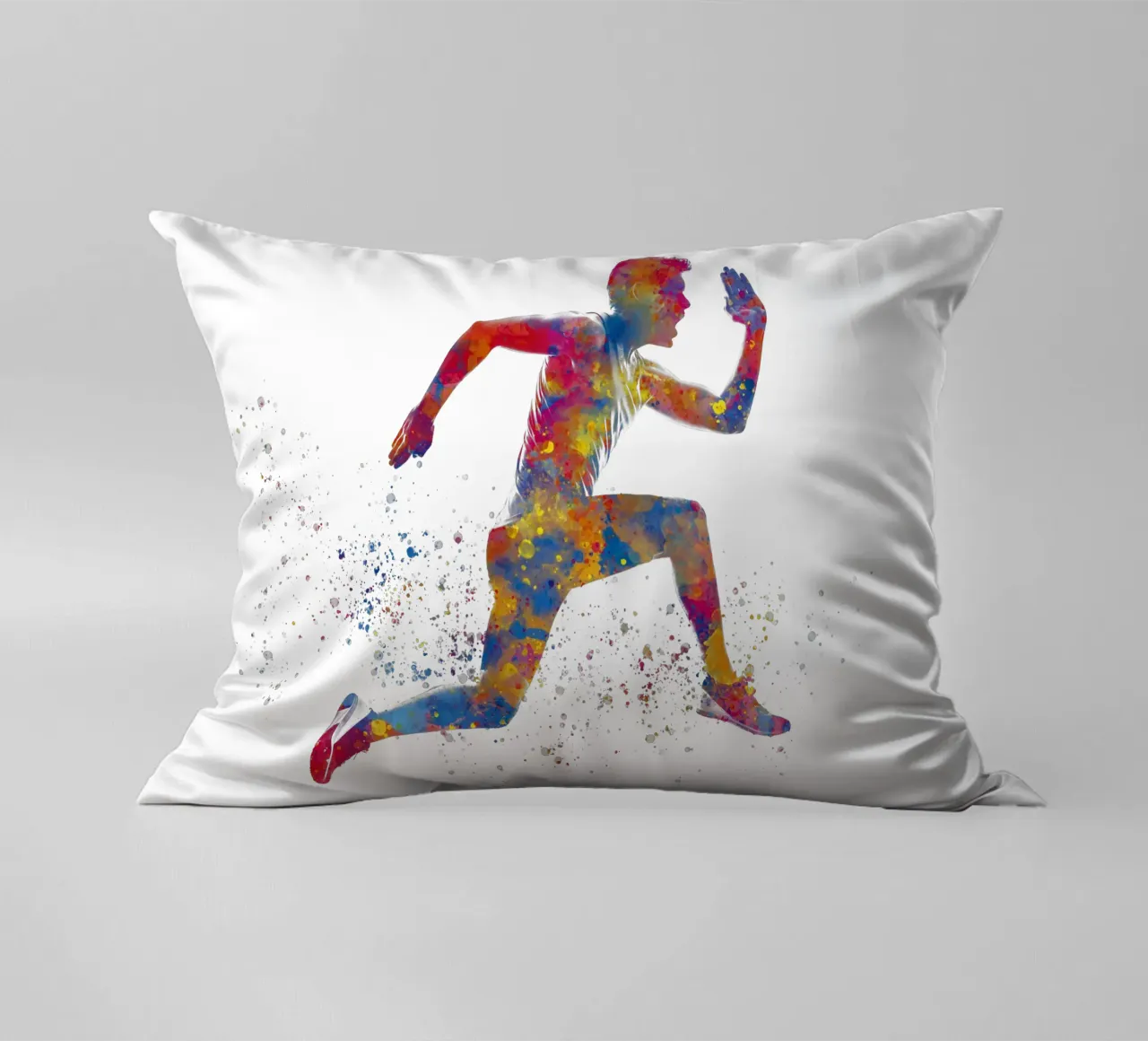 Atleta corridore in acquerello cuscino da ⚽ Sports Pulse