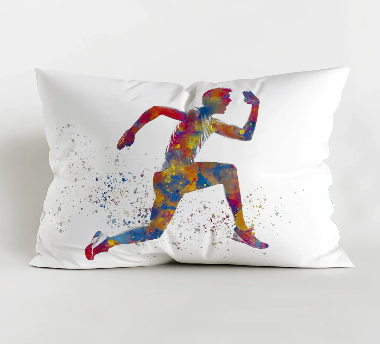 Atleta corridore in acquerello cuscino da ⚽ Sports Pulse