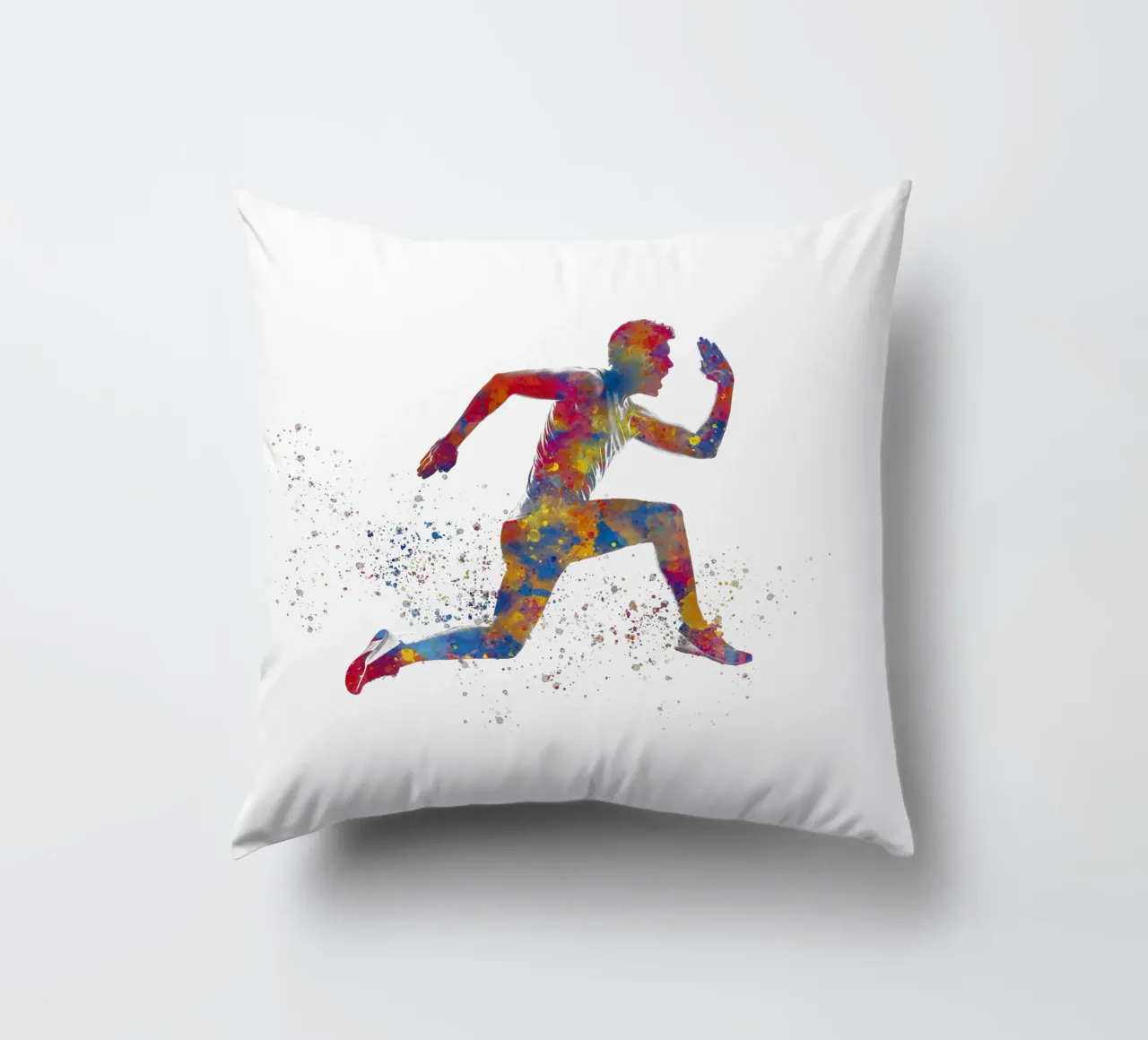 Atleta corridore in acquerello cuscino da ⚽ Sports Pulse