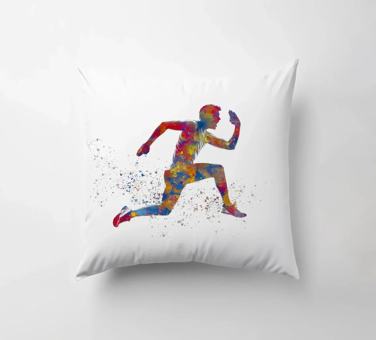 Atleta corridore in acquerello cuscino da ⚽ Sports Pulse