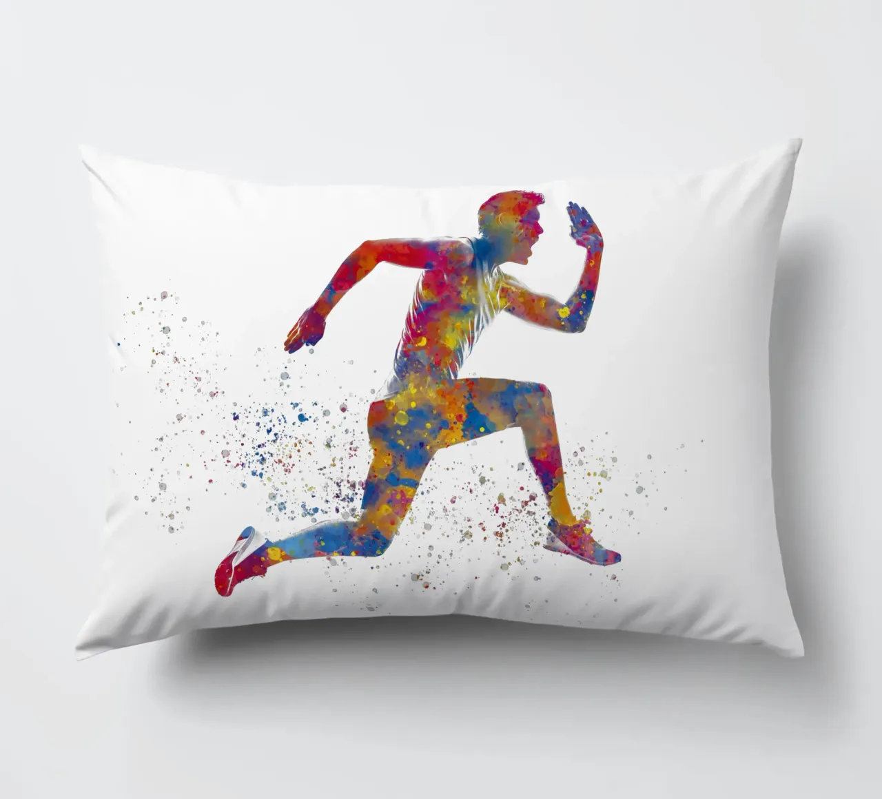 Atleta corridore in acquerello cuscino da ⚽ Sports Pulse
