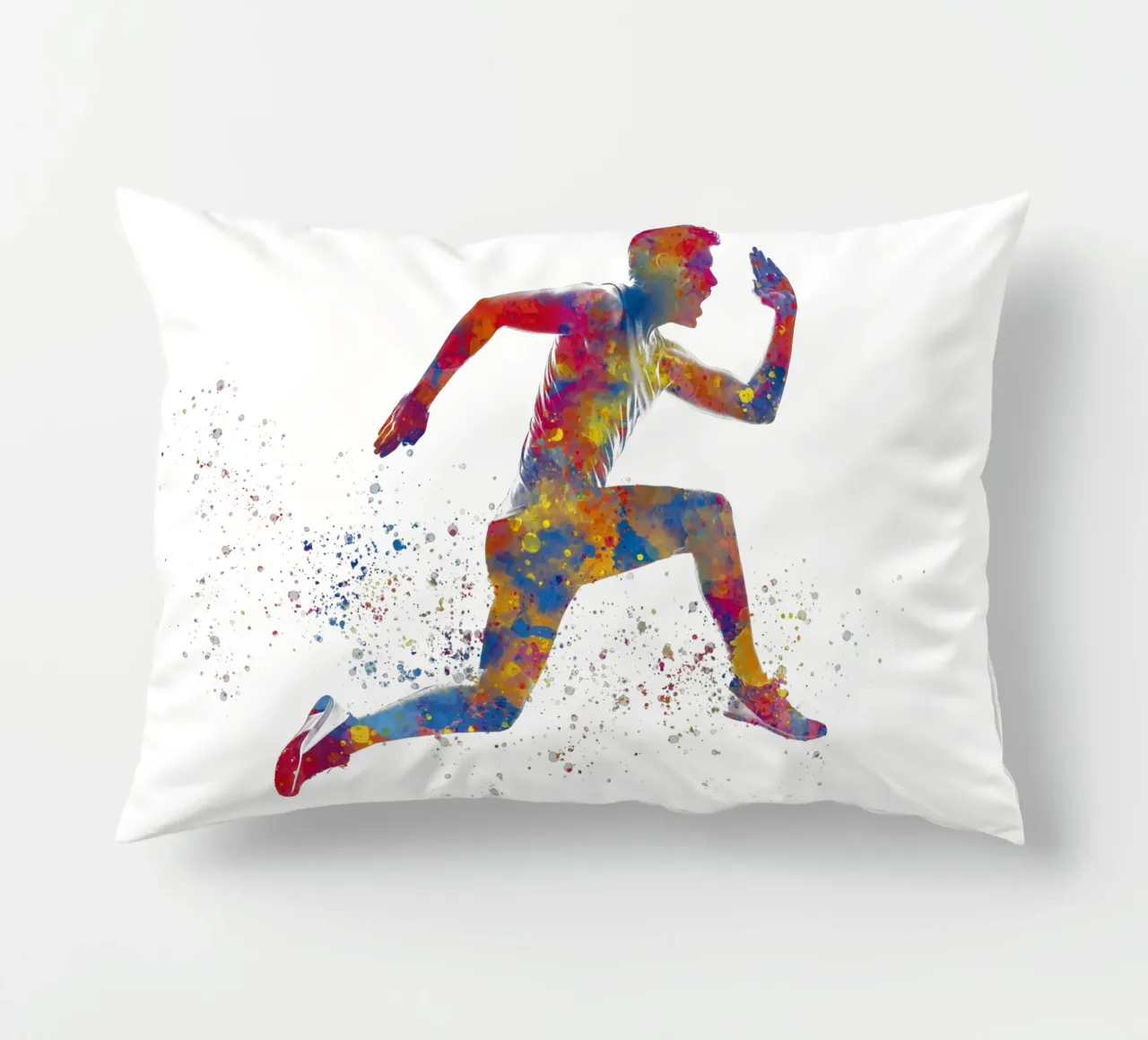 Atleta corridore in acquerello cuscino da ⚽ Sports Pulse