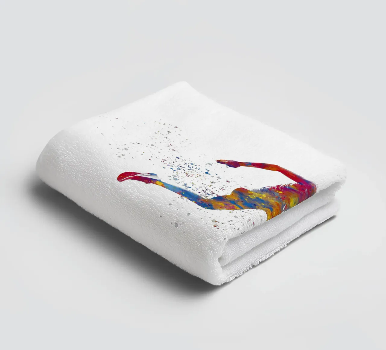 Atleta corridore in acquerello asciugamano da bagno da ⚽ Sports Pulse