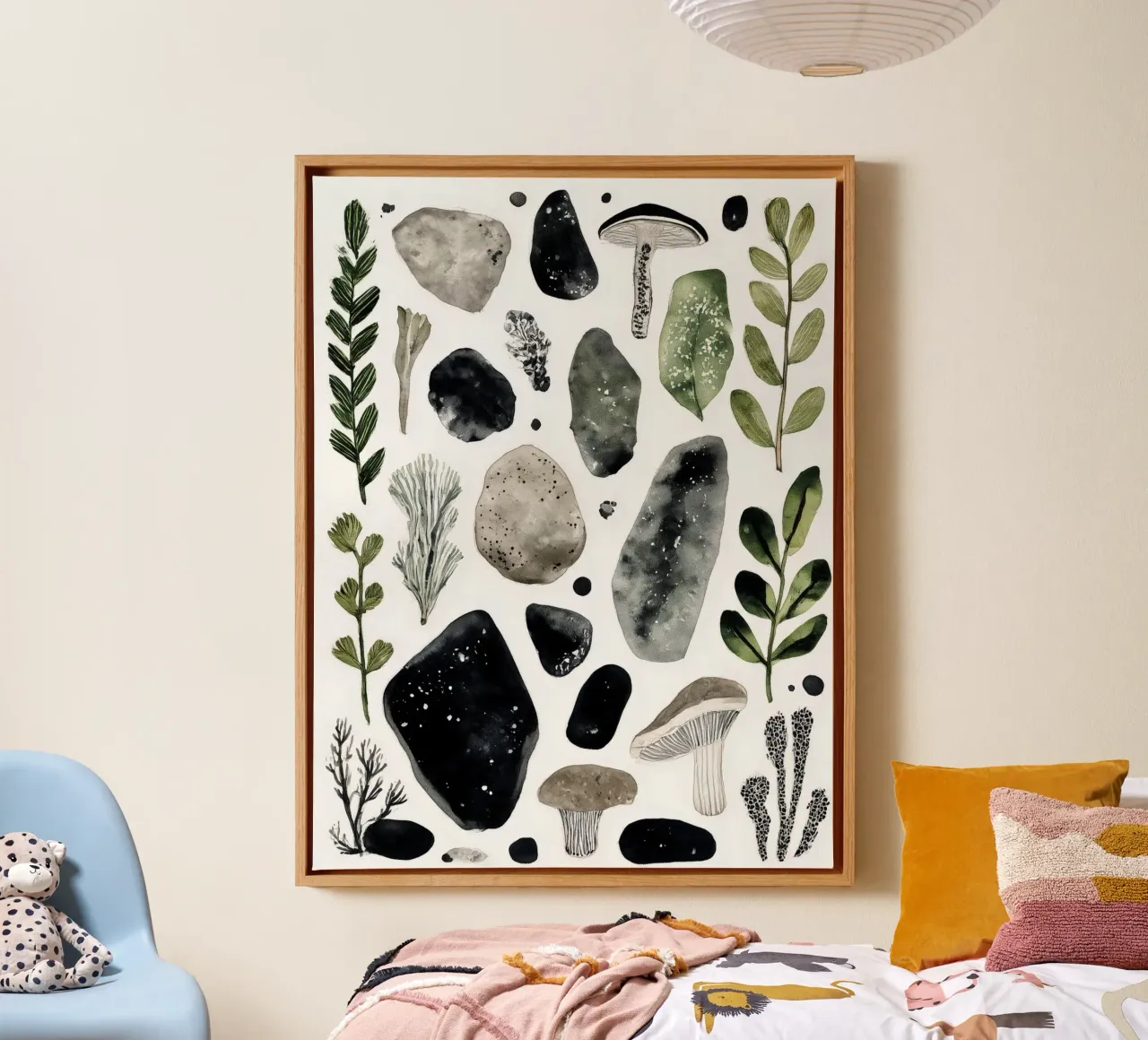 Minerale e micelio 1 tela con Cornice a cassetta da Luke Wilder Studio