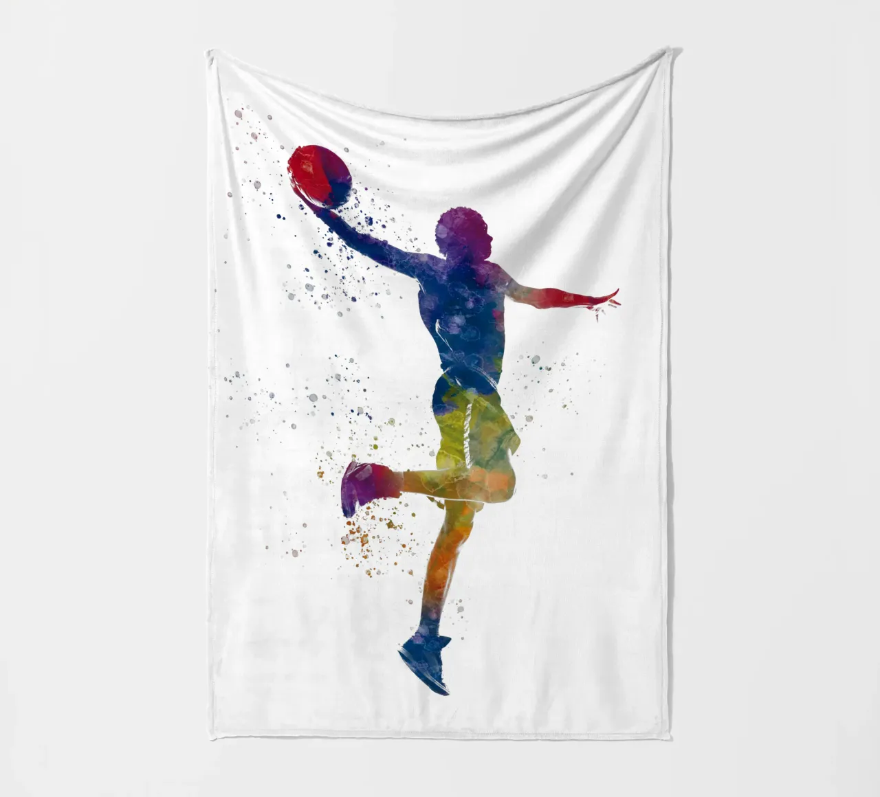 Atleet hardloper in aquarel fleecedeken van ⚽ Sports Pulse