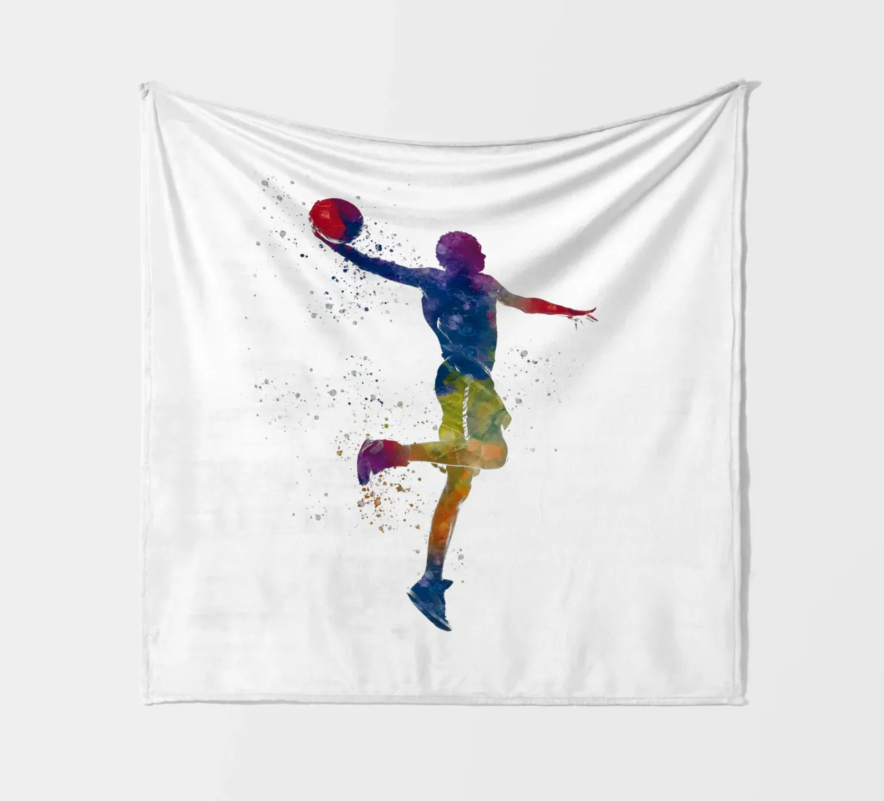 Atleet hardloper in aquarel fleecedeken van ⚽ Sports Pulse