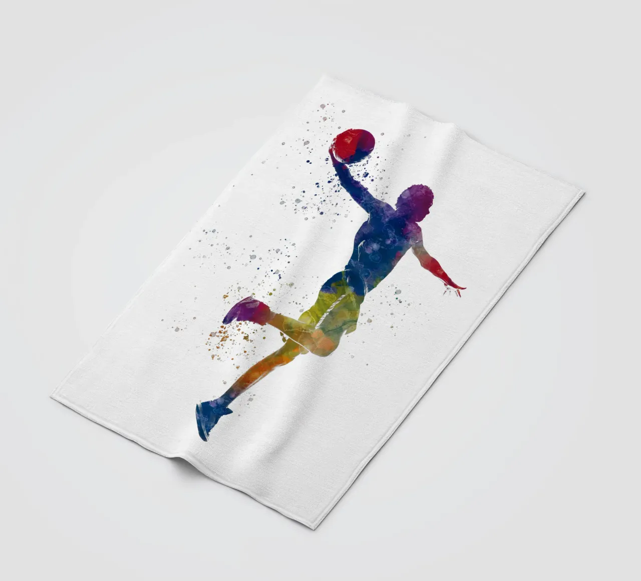 Atleet hardloper in aquarel fleecedeken van ⚽ Sports Pulse