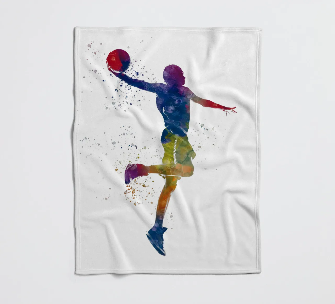 Atleet hardloper in aquarel fleecedeken van ⚽ Sports Pulse