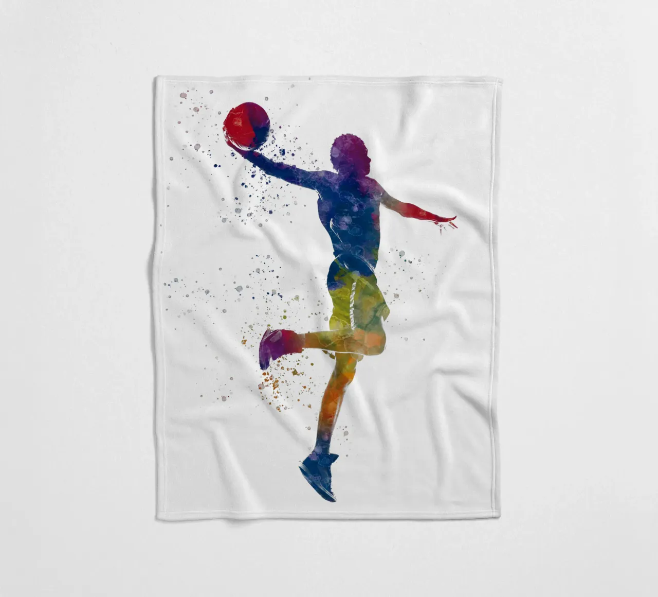 Atleet hardloper in aquarel fleecedeken van ⚽ Sports Pulse