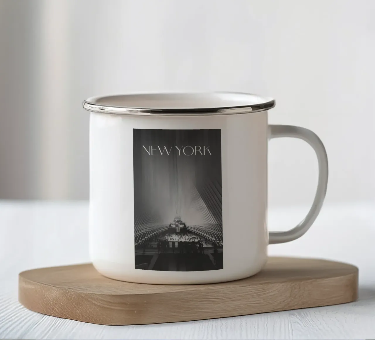 New York tazza in smalto da Flo Klein