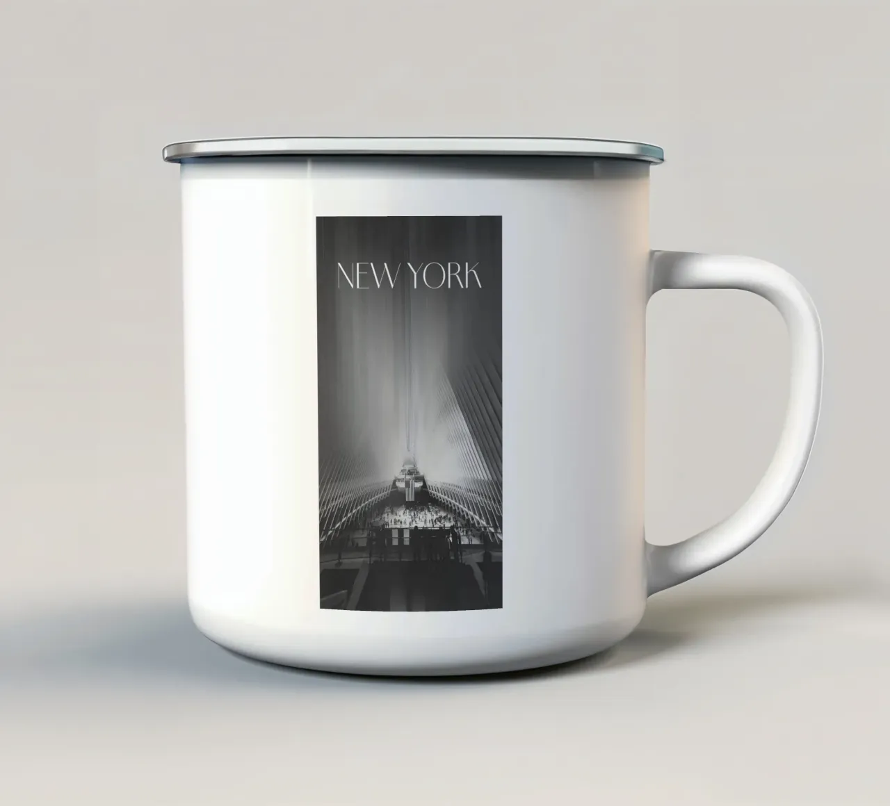 New York tazza in smalto da Flo Klein