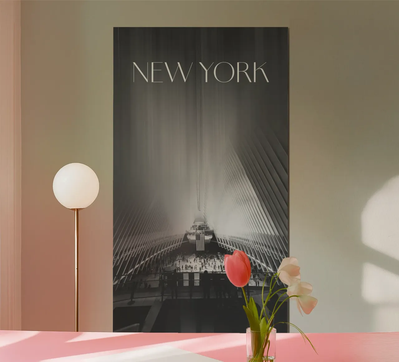 New York poster con telaio in legno da Flo Klein