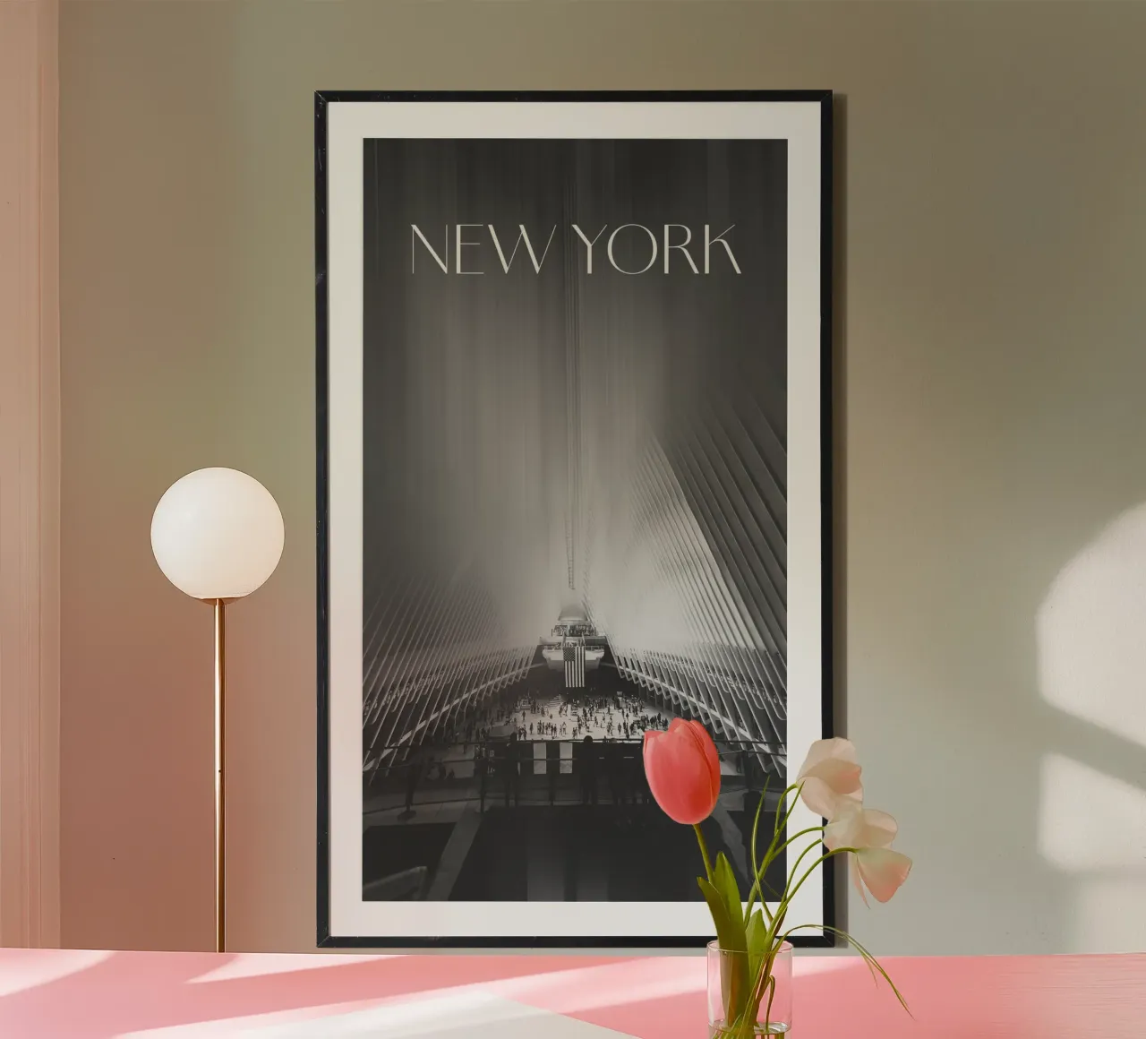 New York poster con telaio in legno da Flo Klein