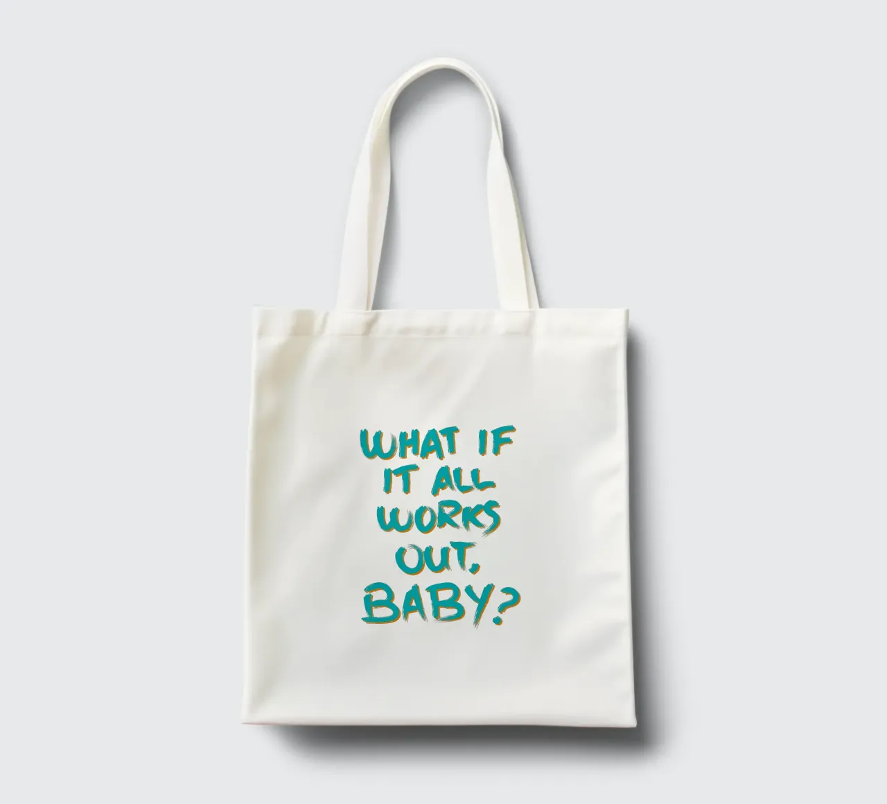 What if it all works out, baby? borsa in juta da Fraysein Design