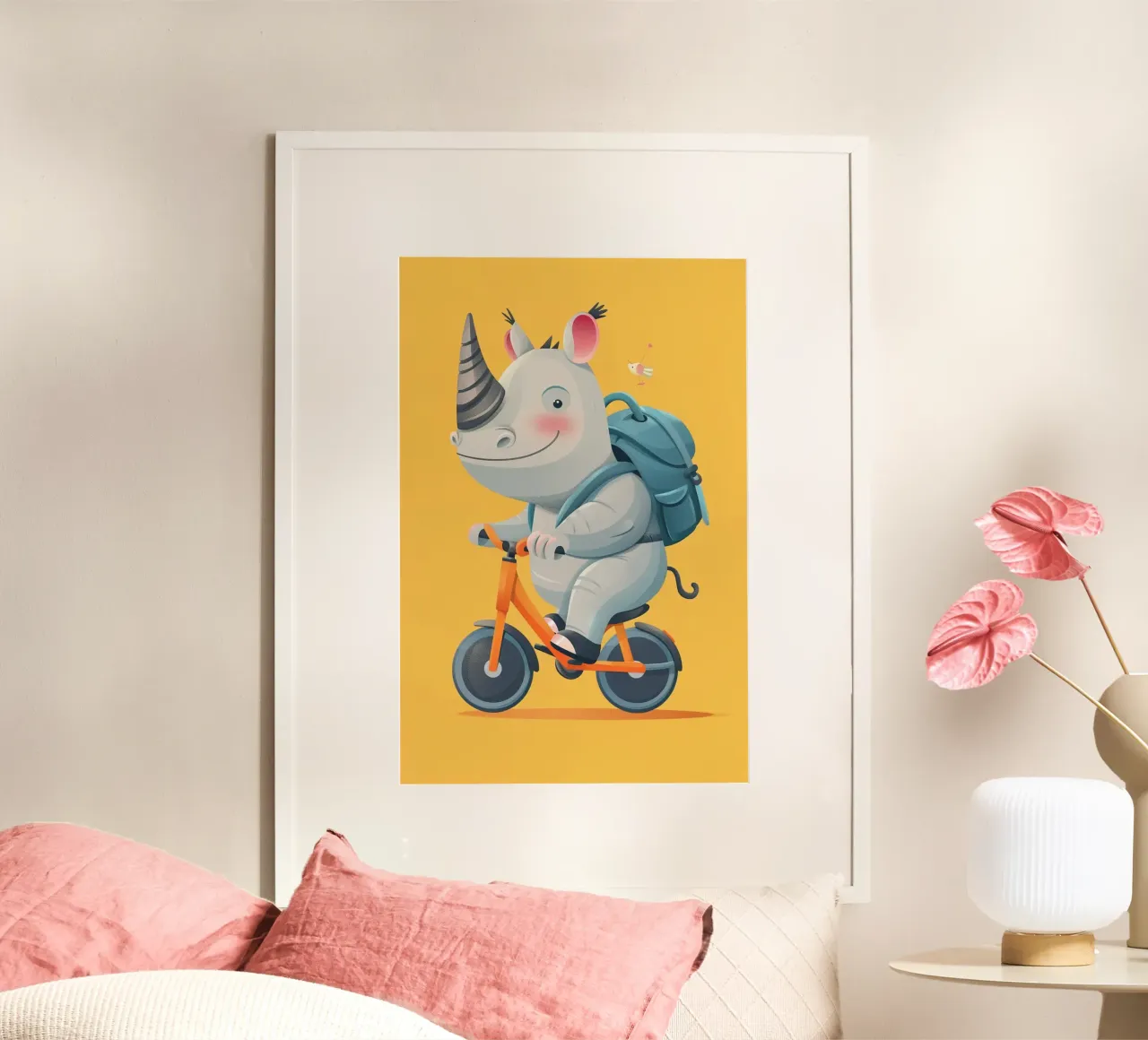 The Adventurous Rhino poster da wonderfolk