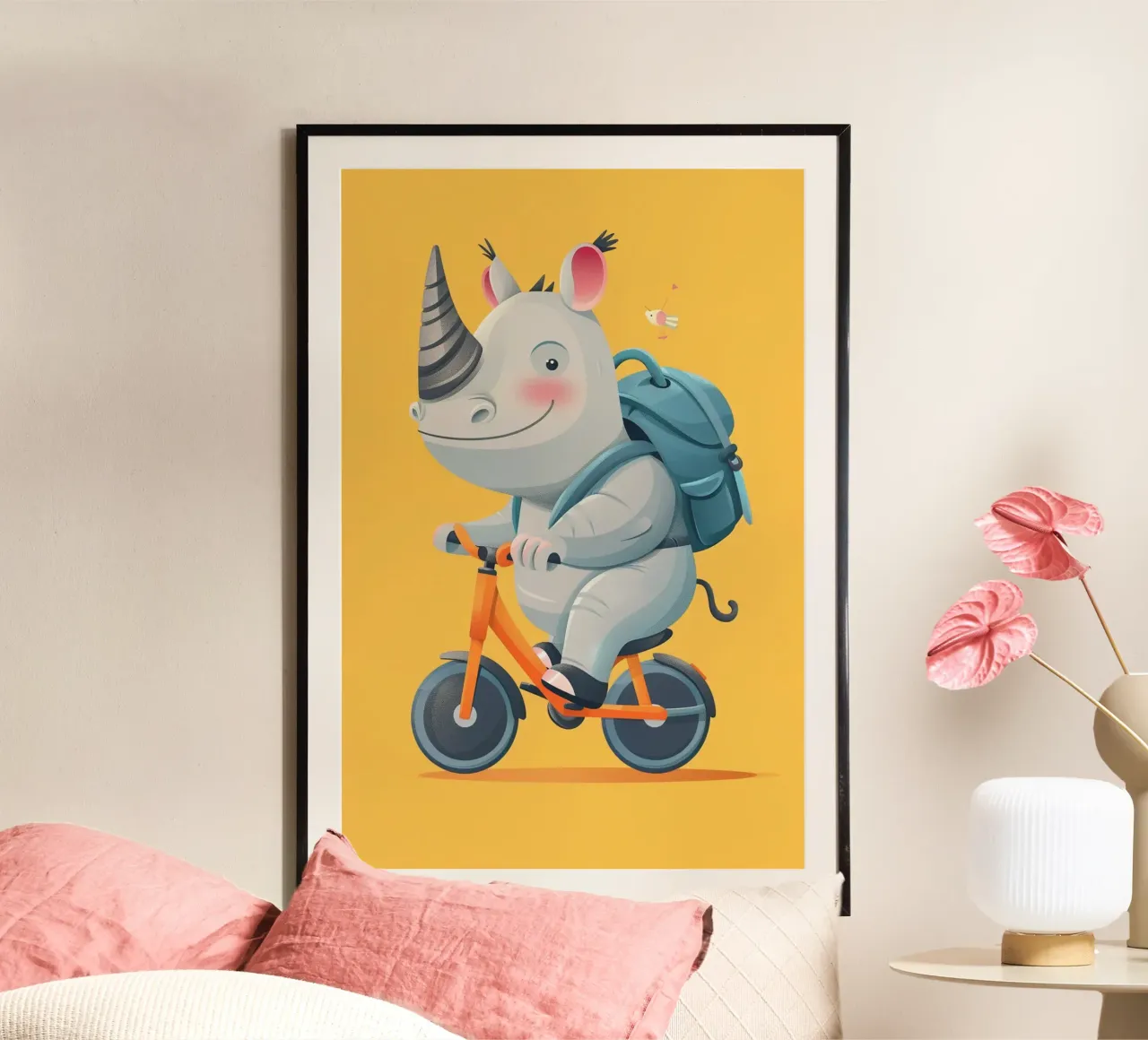 The Adventurous Rhino poster da wonderfolk