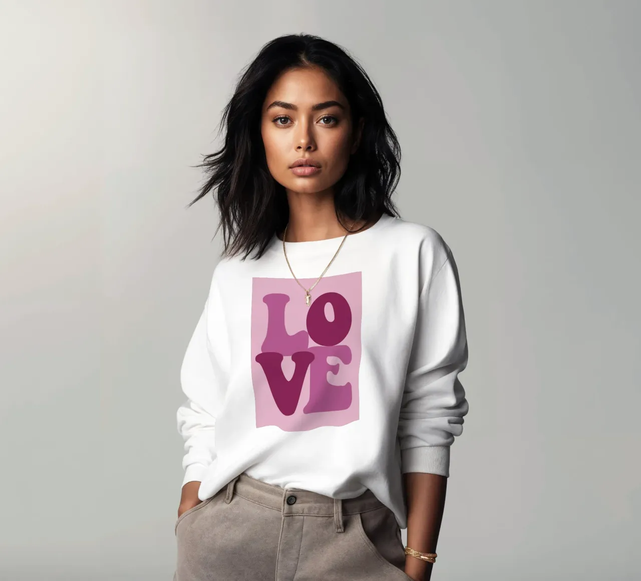 Retro Love Typography felpa da Attaboy Dsgn