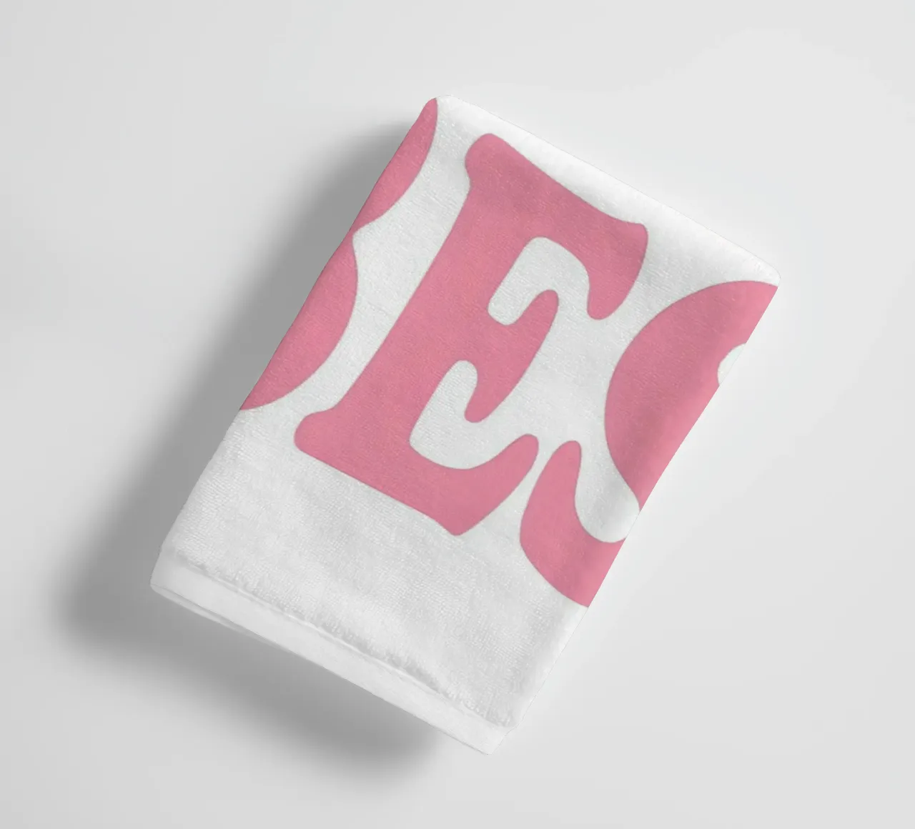 Groovy Good Vibes Poster - Retro Pink Typography Print towel by homdeco