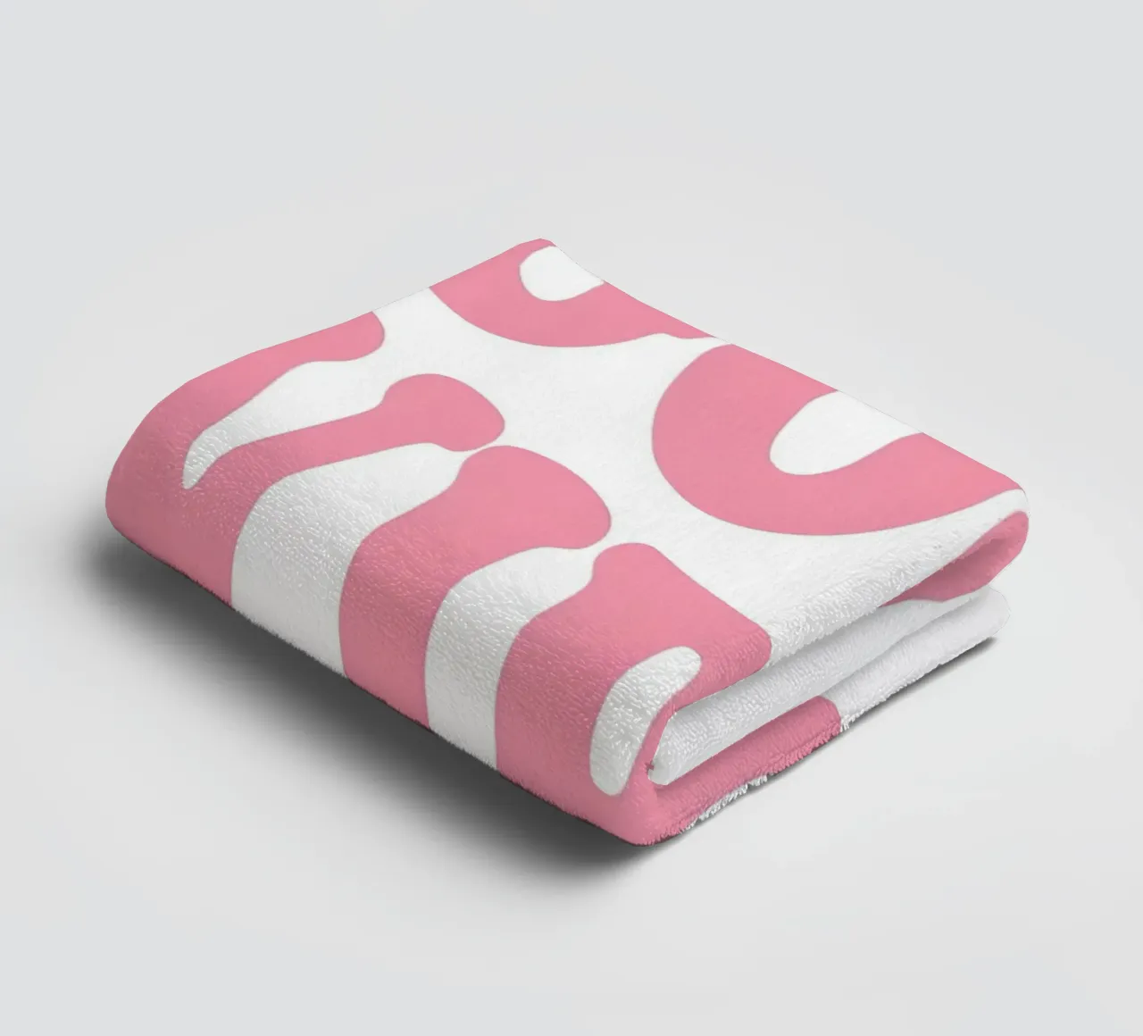 Groovy Good Vibes Poster - Retro Pink Typography Print towel by homdeco